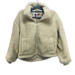 Levi's Original Women's Sherpa Fleece Teddy Jacket Beige Size XS New
